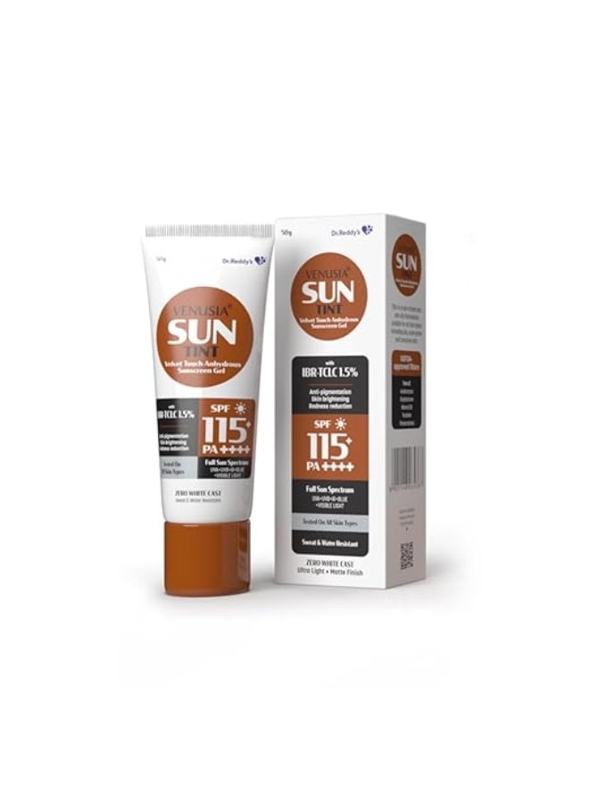 فينوسيا من دكتور ريدي: واقي شمس ملون بعامل حماية SPF 115 | أول واقي شمس في الهند بأعلى عامل حماية | لمسة نهائية مطفية | حماية كاملة لمدة 12 ساعة | يقلل التصبغات | لا يترك أي أثر أبيض | لا يسبب الحساسية وخالٍ من البارابين | 50 غرام - Image 1